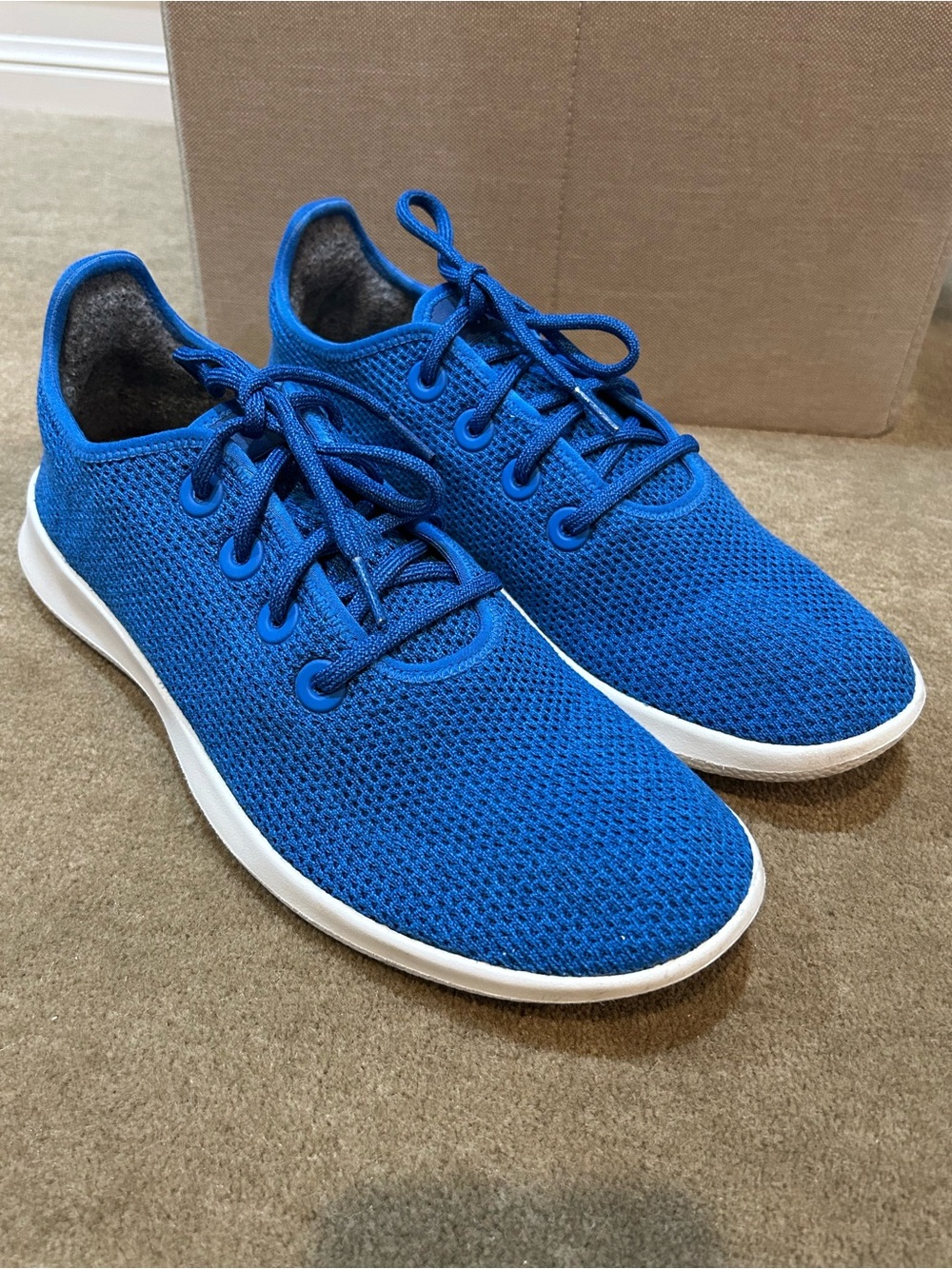 allbirds Men's Blue Knit Lace-Up Sneakers Size 11 M
